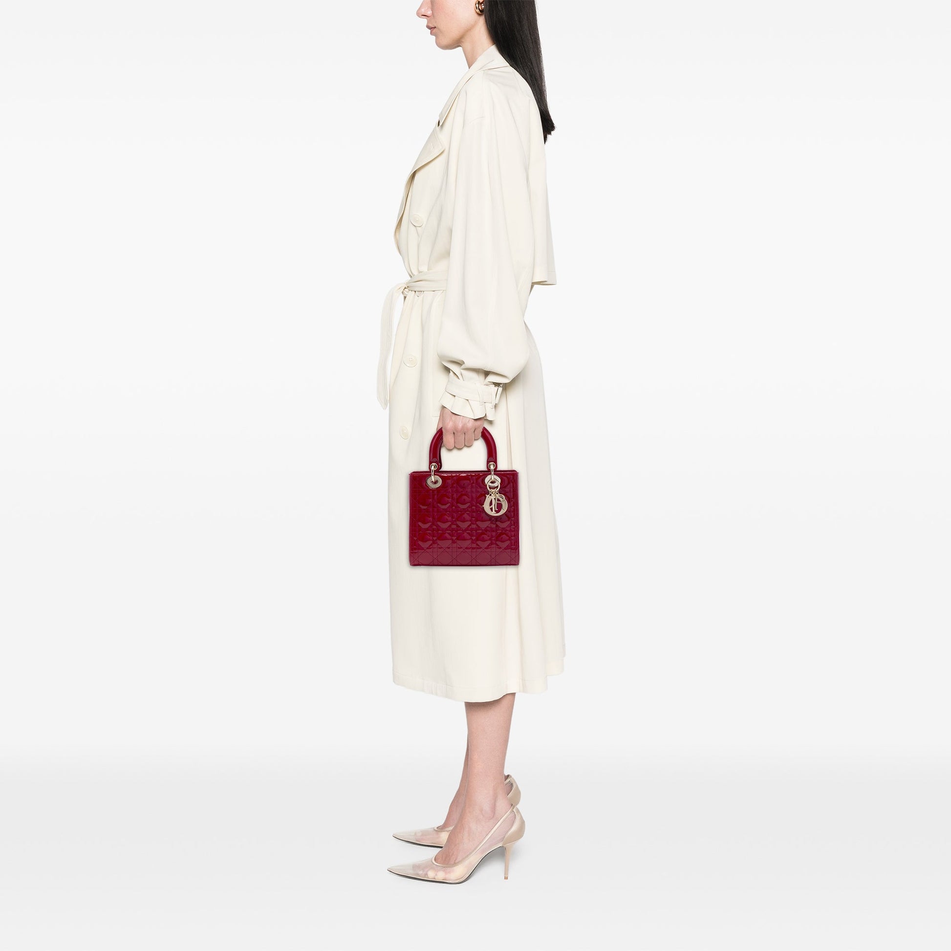 Dior Medium Patent Cannage Lady Dior