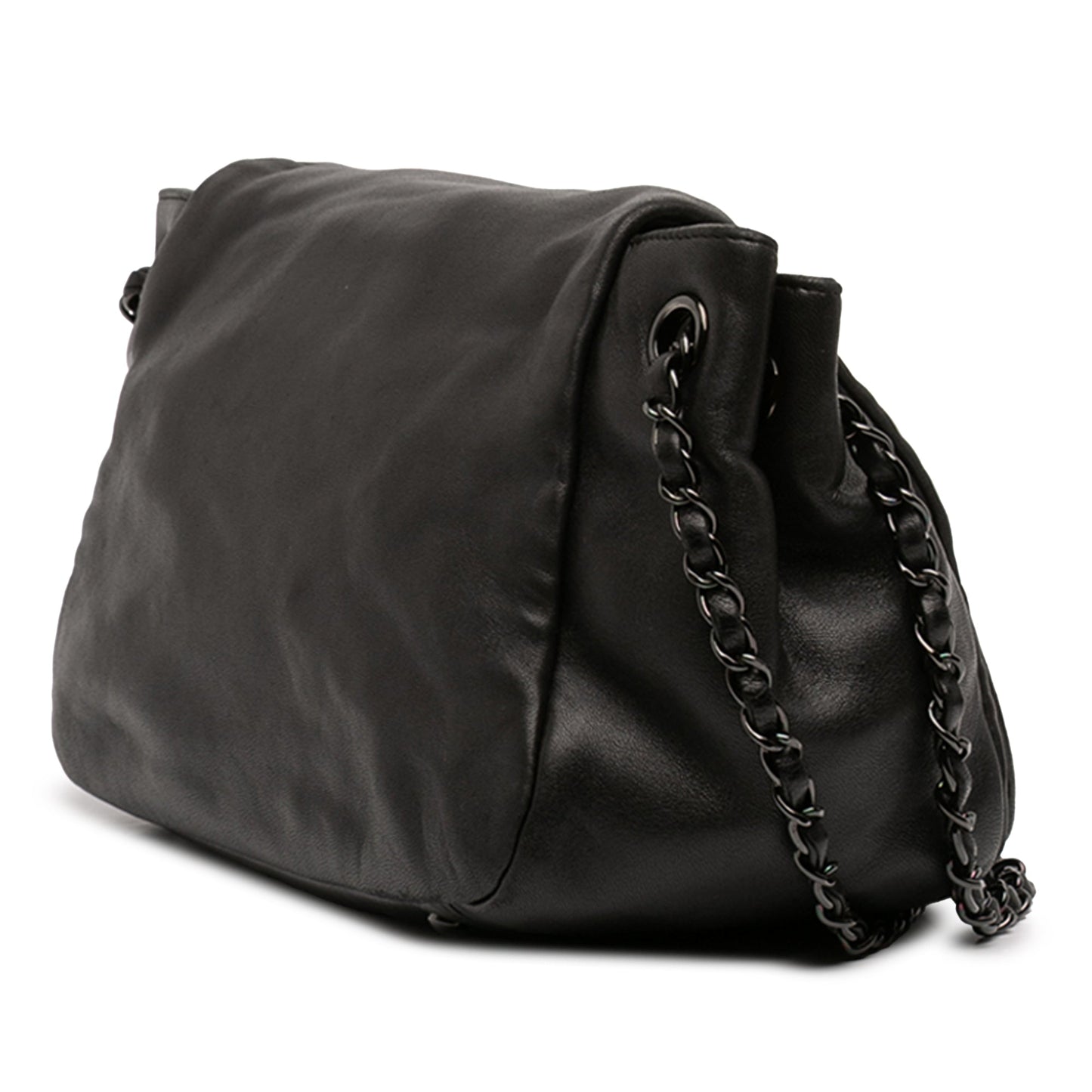Chanel Lambskin Studded CC Accordion Flap