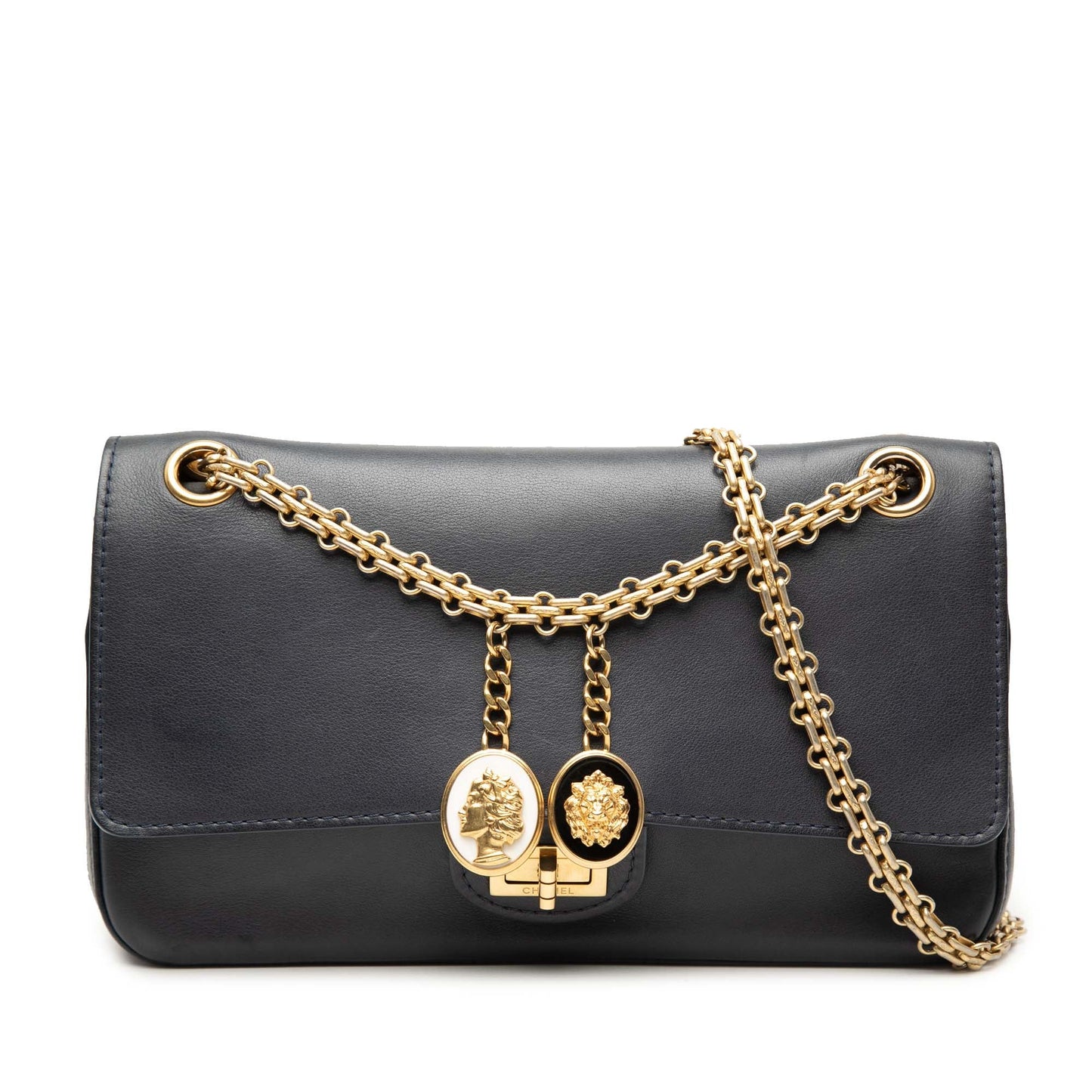 Chanel Calfskin Reissue 2.55 Medallion Nude Double Flap 225
