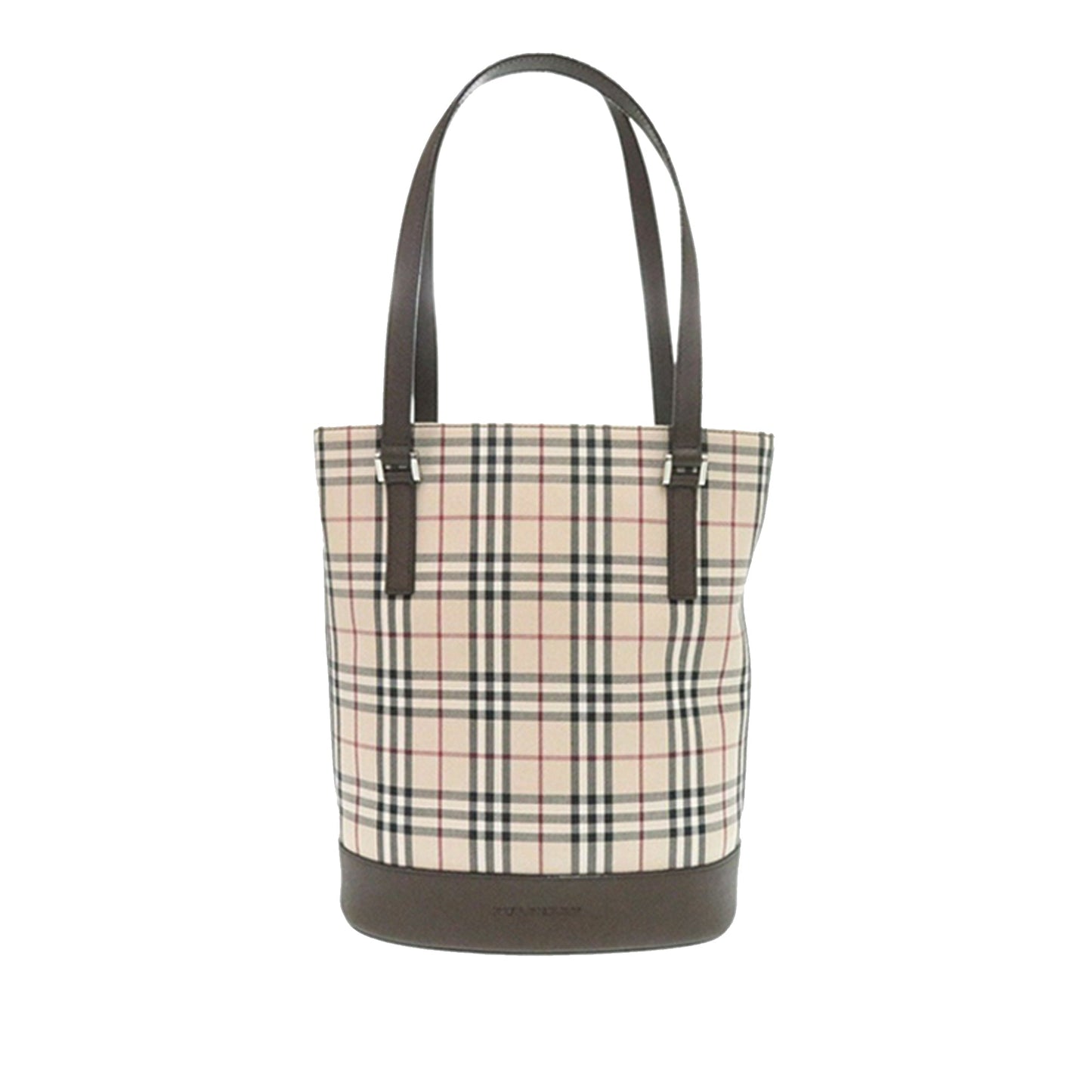 House Check Canvas Bucket Bag