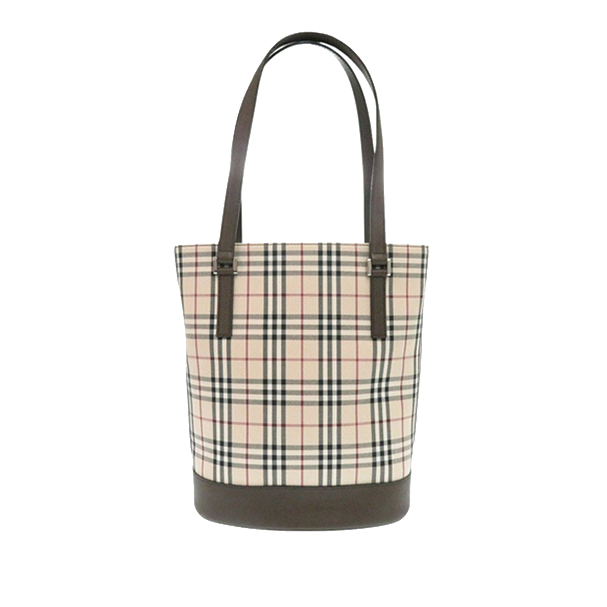 House Check Canvas Bucket Bag