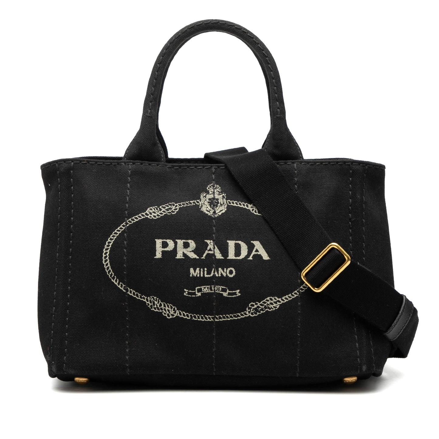 Prada Small Canvas Canapa Logo Satchel