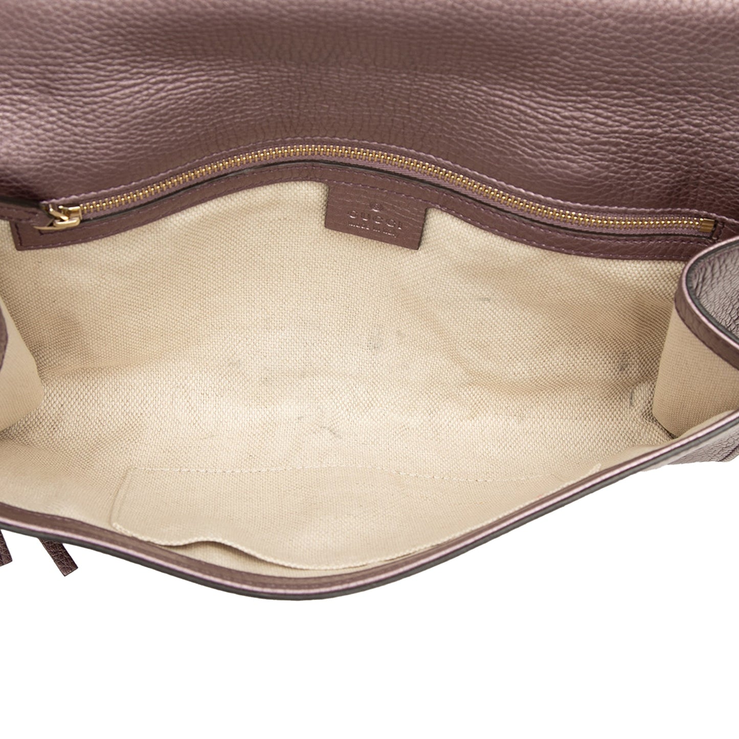 Gucci Metallic Calfskin Soho Disco Clutch