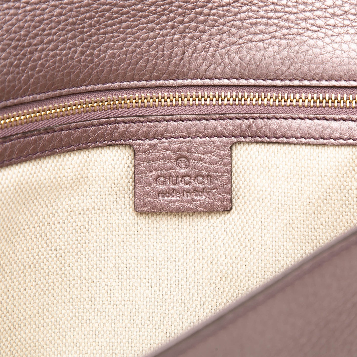 Gucci Metallic Calfskin Soho Disco Clutch