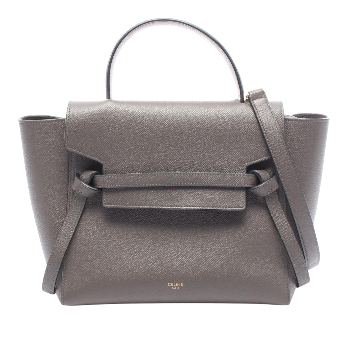 Celine Micro Grained Calfskin Belt Bag — Gray