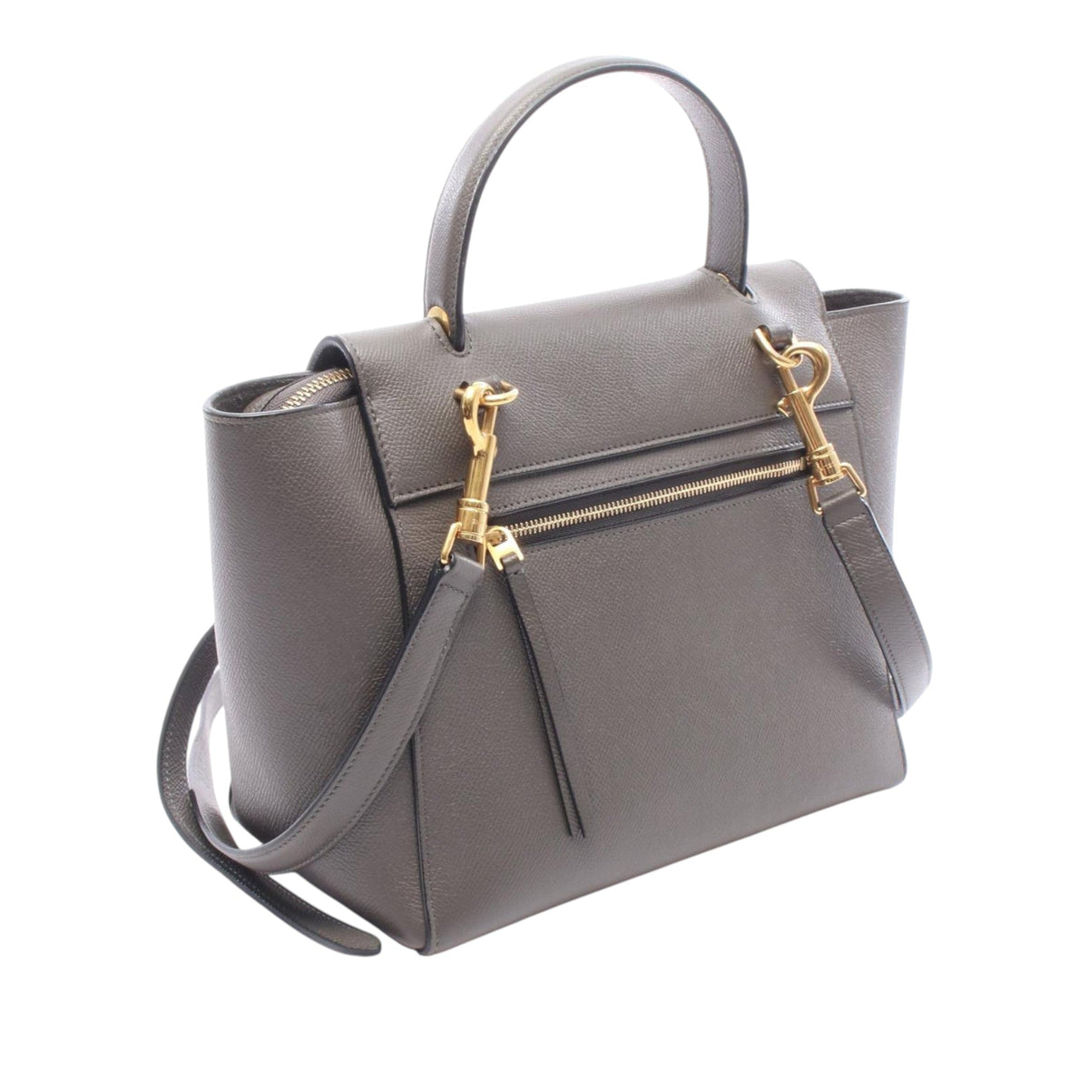 Celine Micro Grained Calfskin Belt Bag — Gray