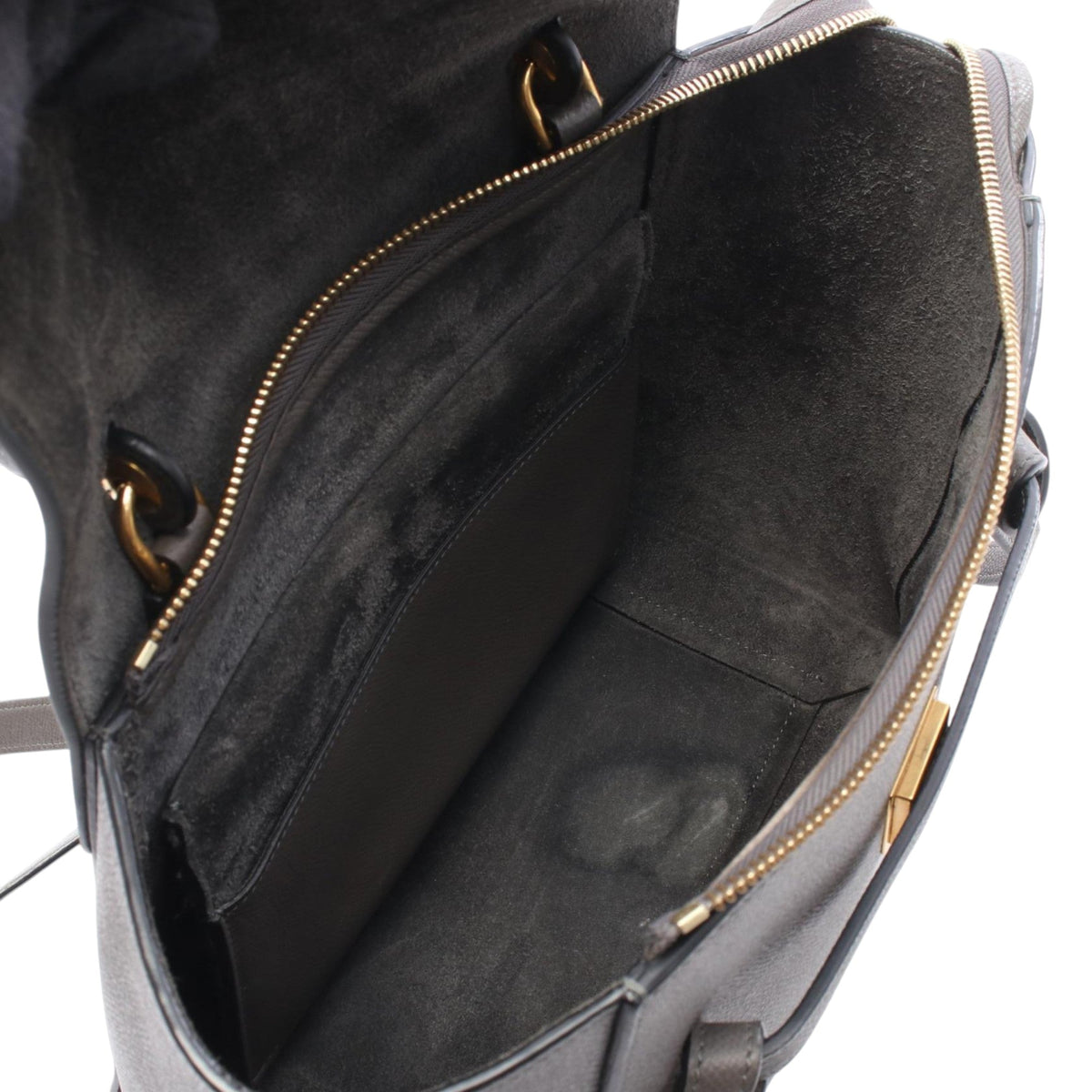 Celine Micro Grained Calfskin Belt Bag — Gray
