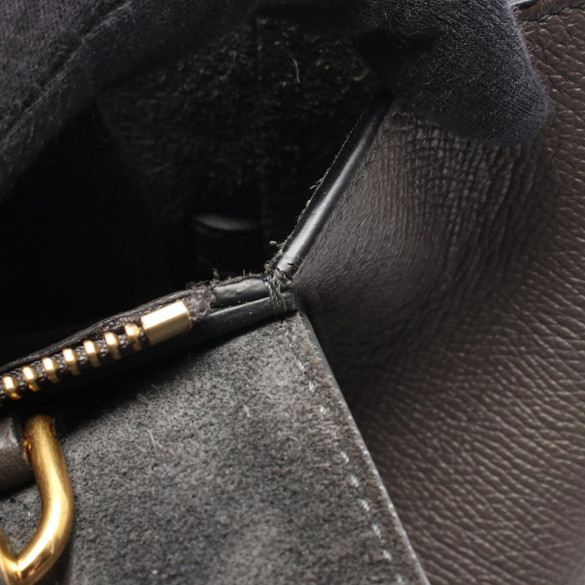 Celine Micro Grained Calfskin Belt Bag — Gray