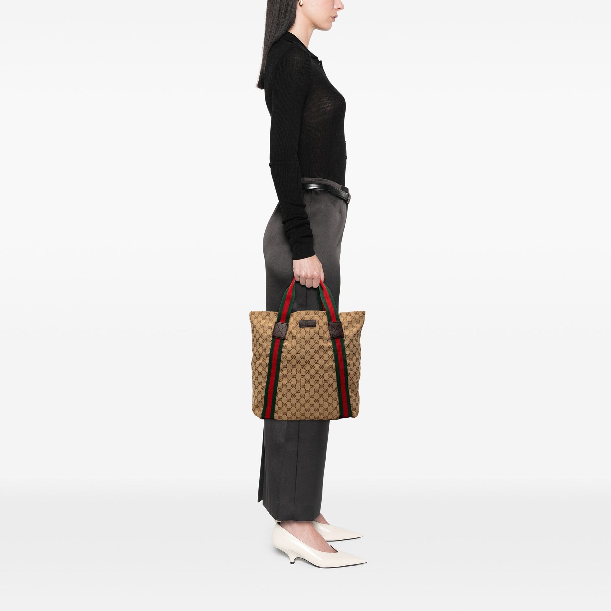 Gucci GG Canvas Web Tote
