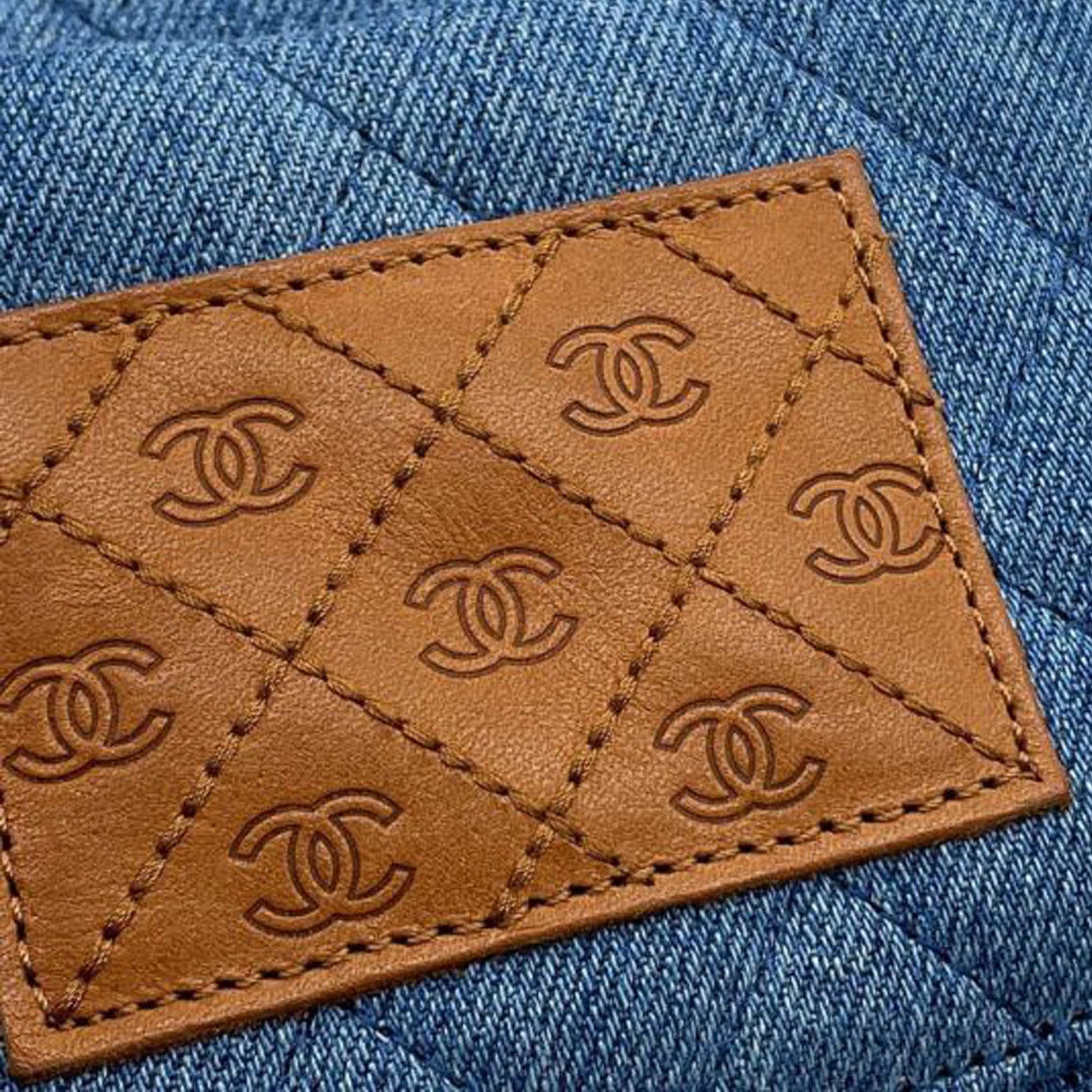 Chanel Medium Classic Washed Denim Double Flap
