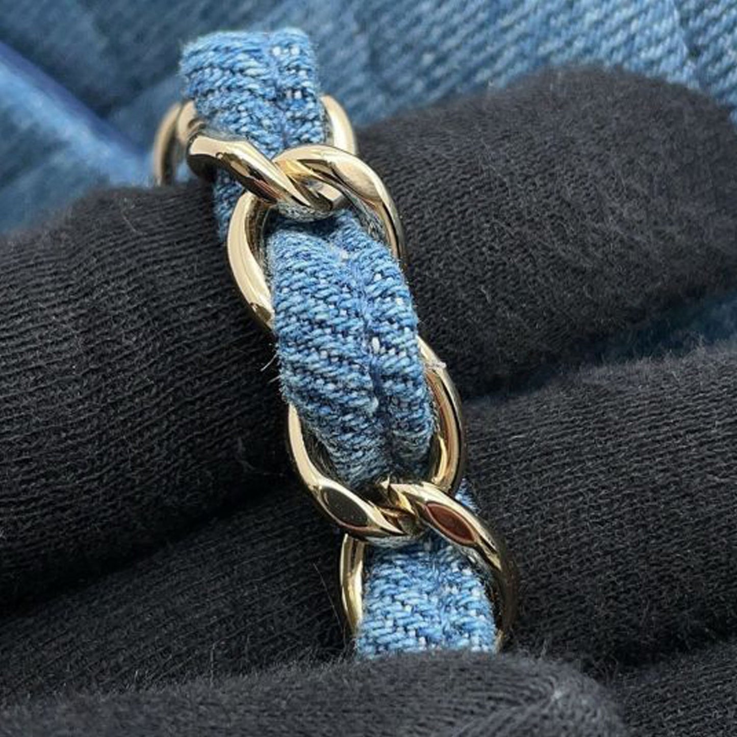 Chanel Medium Classic Washed Denim Double Flap