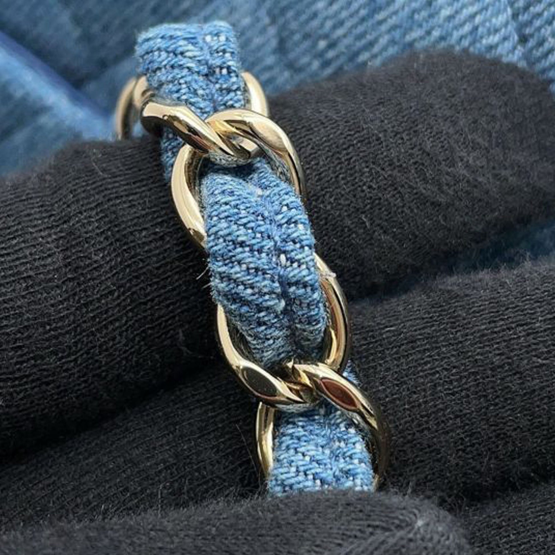 Chanel Medium Classic Washed Denim Double Flap