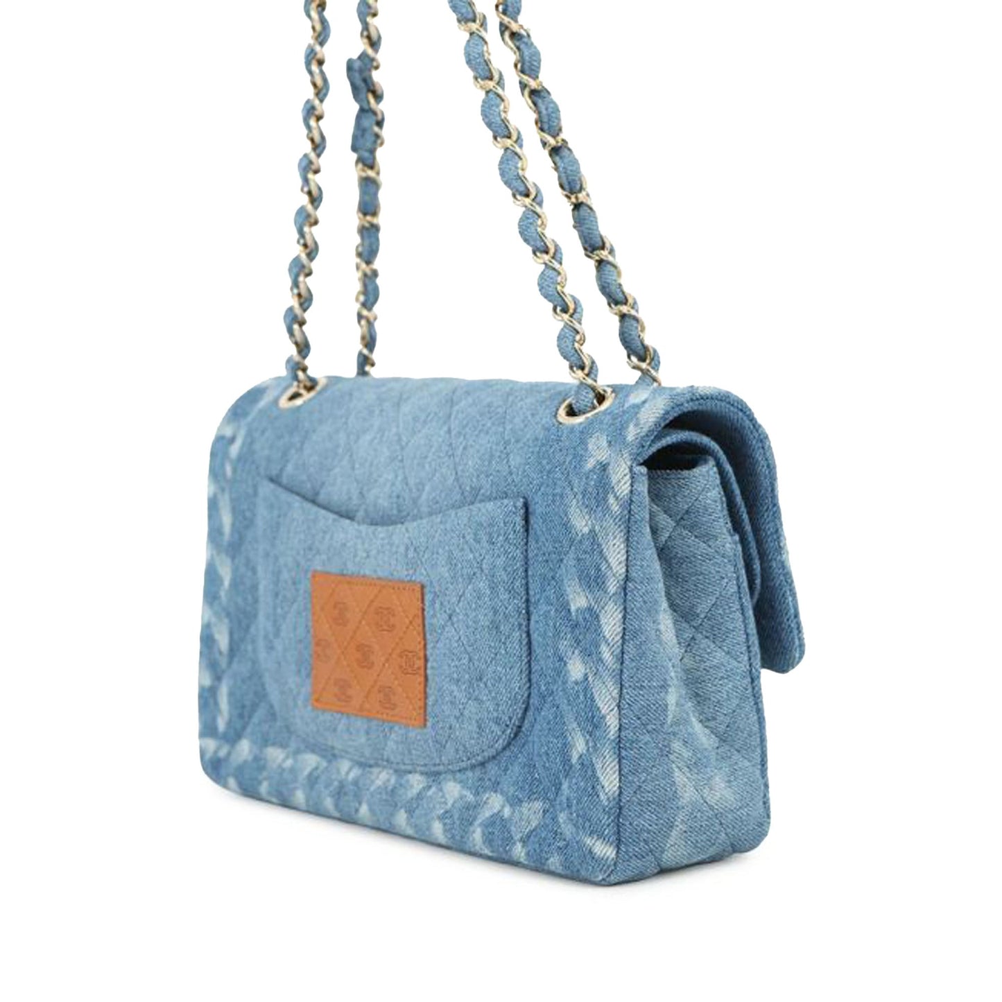 Chanel Medium Classic Washed Denim Double Flap