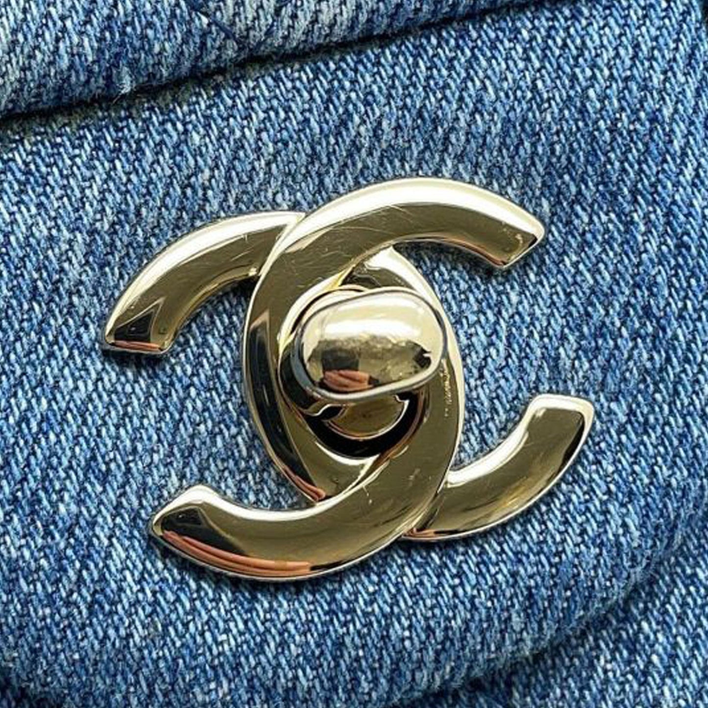 Chanel Medium Classic Washed Denim Double Flap