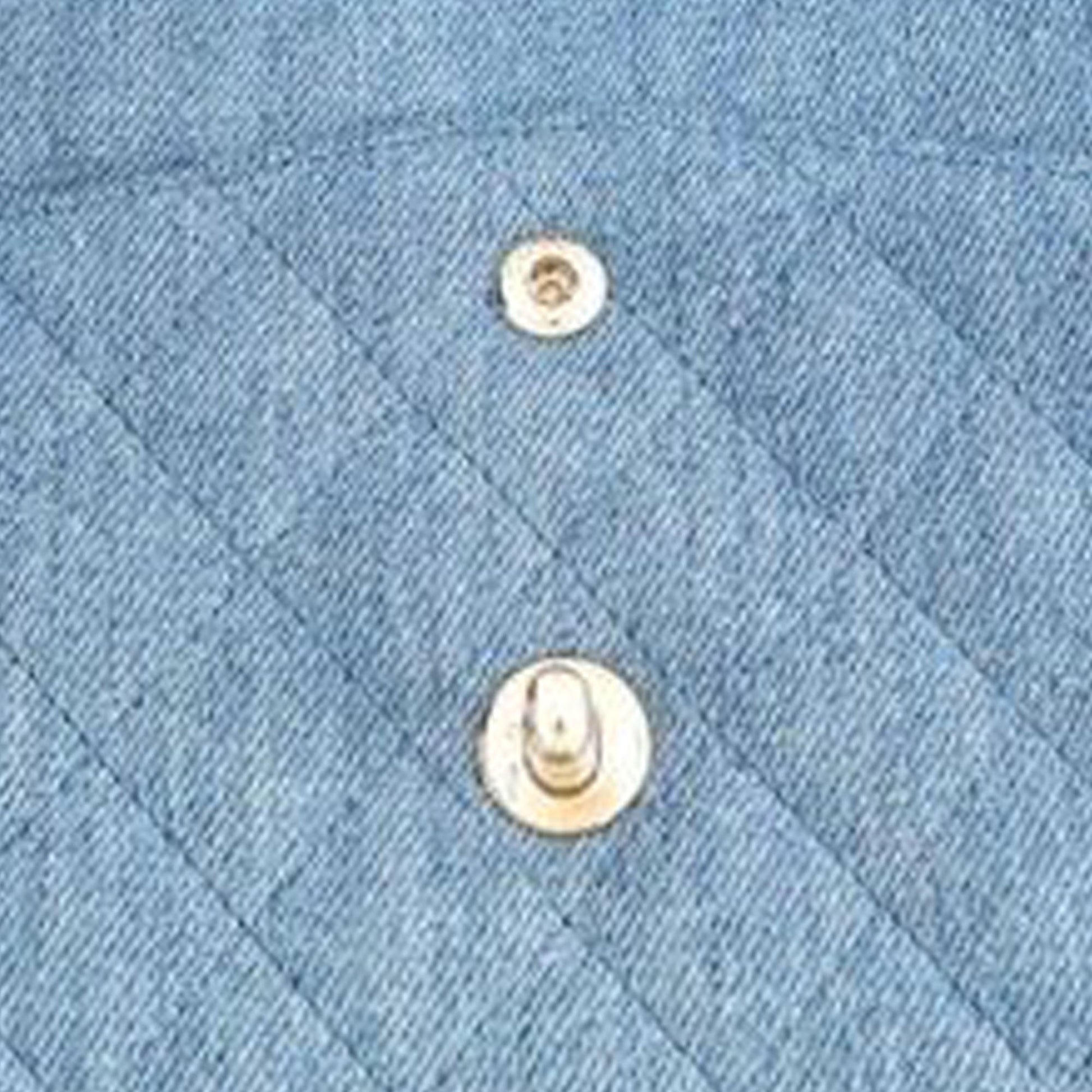 Chanel Medium Classic Washed Denim Double Flap