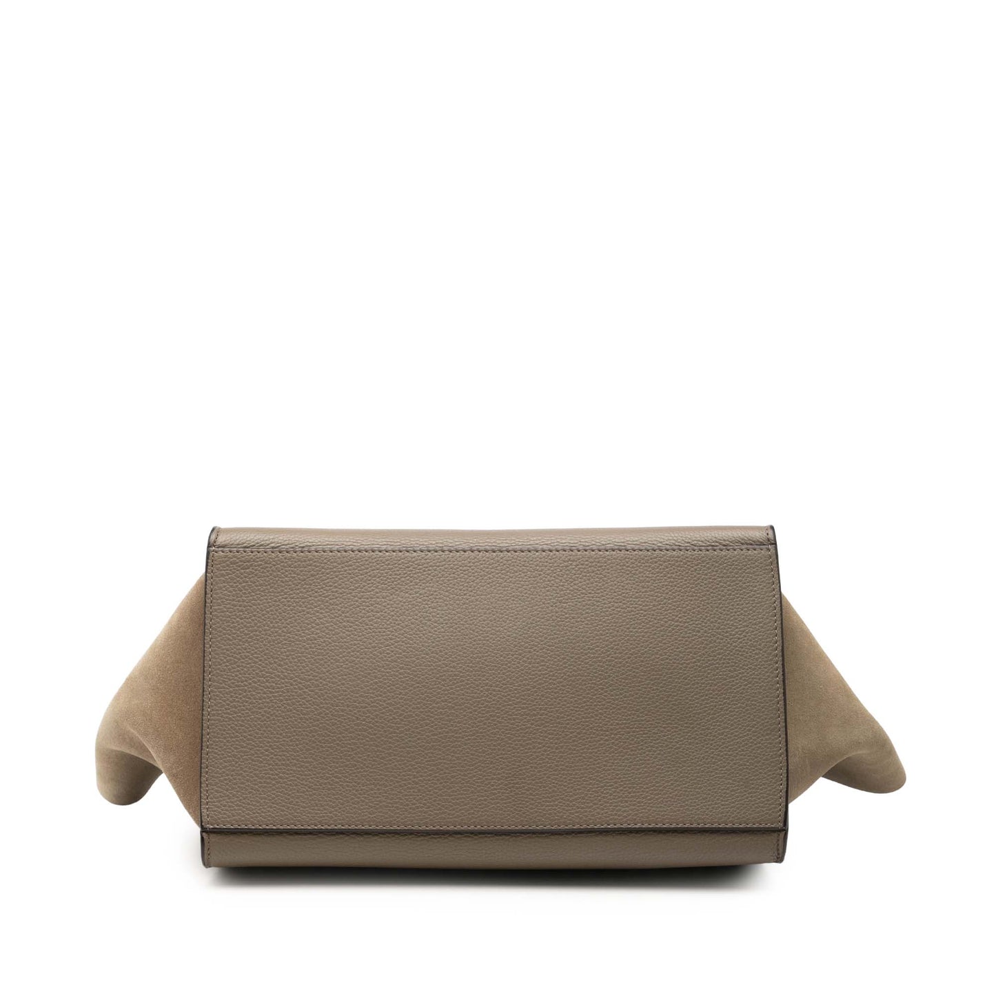 Celine Medium Bicolor Calfskin and Suede Trapeze Satchel