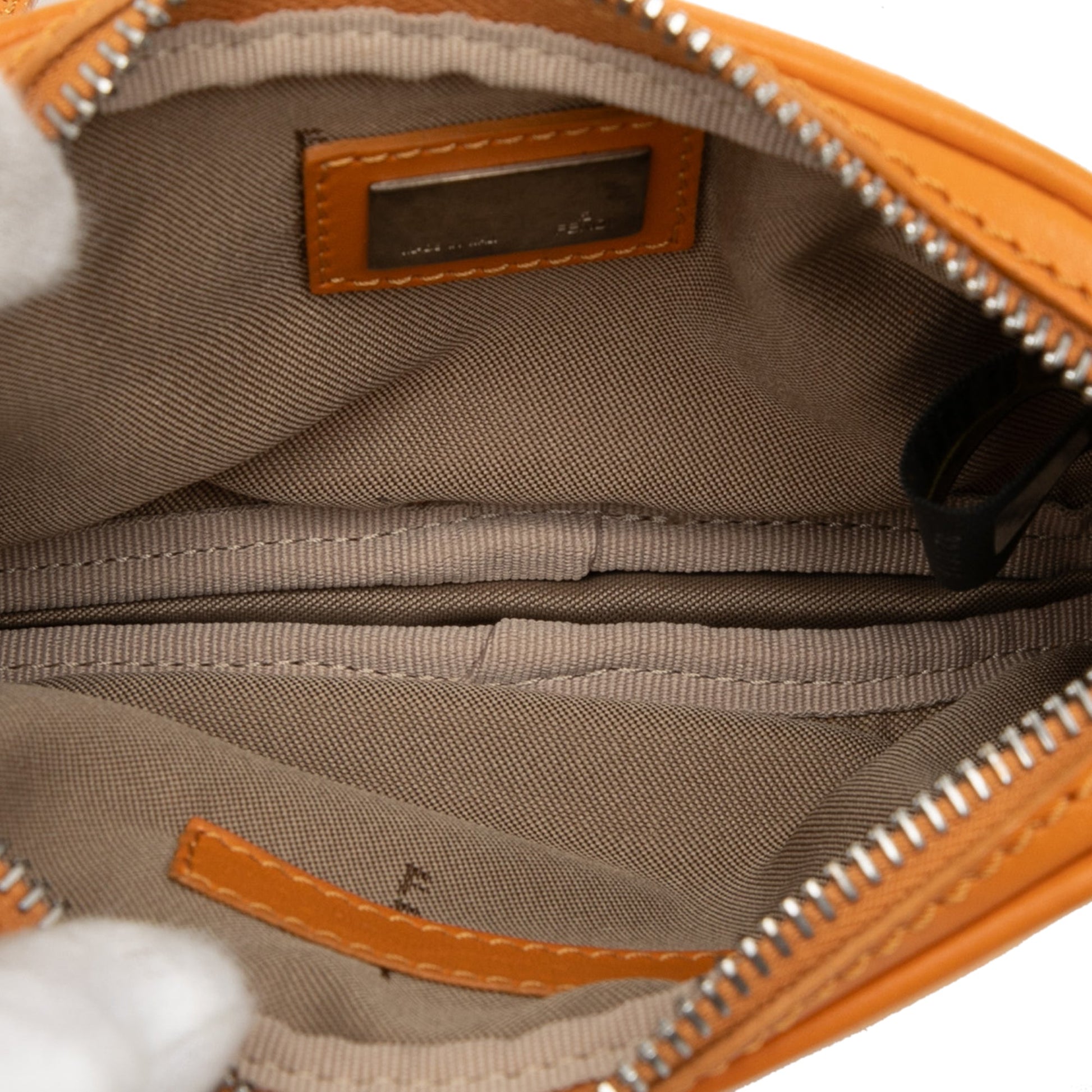 Fendi Mini Zucchino Canvas Zip Crossbody