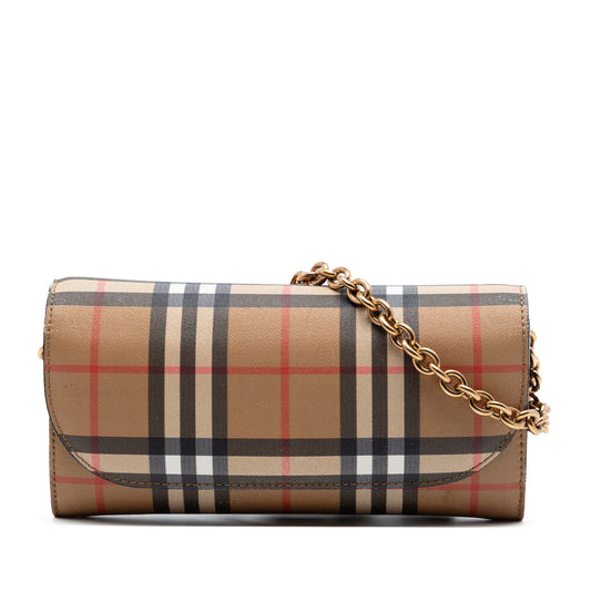 Burberry House Check Canvas Henley Wallet on Chain