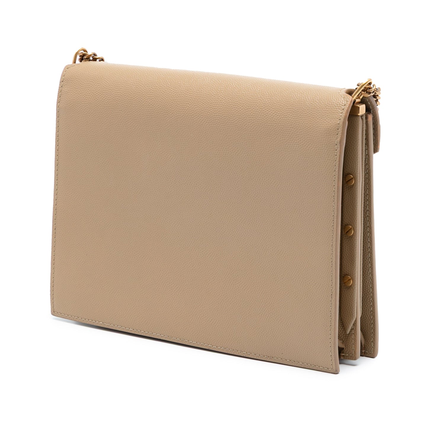 Saint Laurent Grain De Poudre Monogram Cassandra Chain Wallet