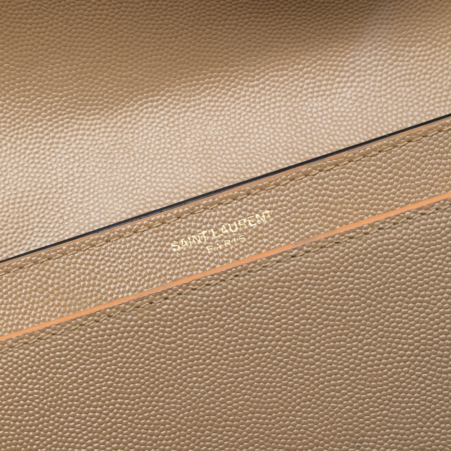 Saint Laurent Grain De Poudre Monogram Cassandra Chain Wallet