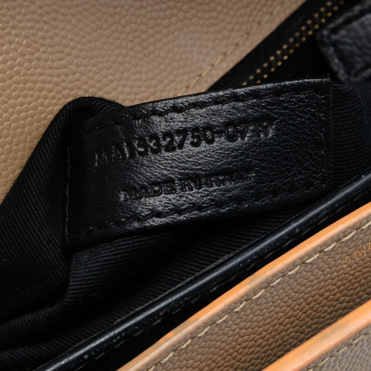 Saint Laurent Grain De Poudre Monogram Cassandra Chain Wallet
