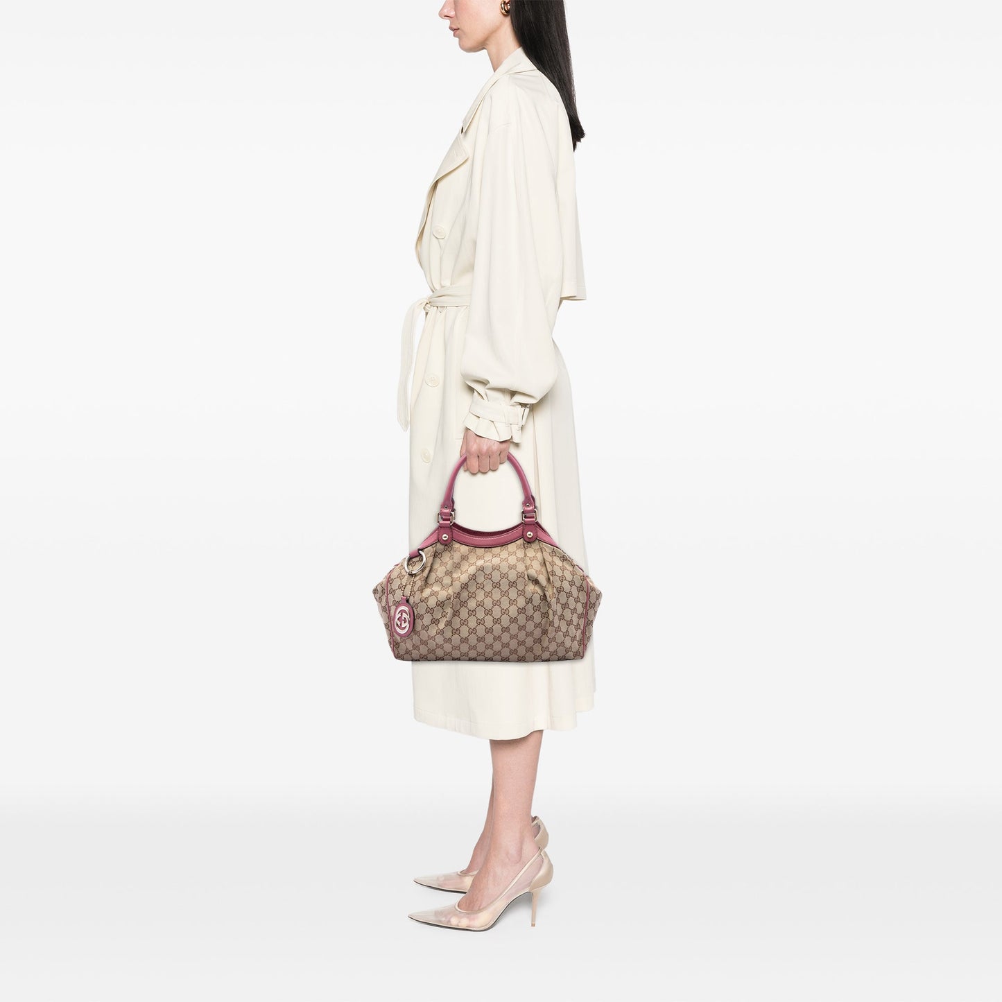 Gucci Medium GG Canvas Sukey Tote