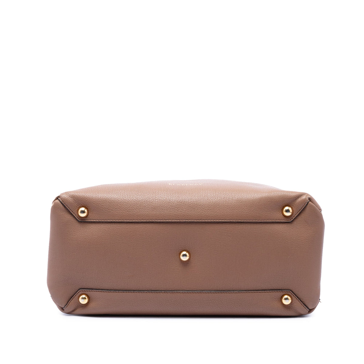 Burberry Medium Calfskin and House Check Banner Satchel — Brown
