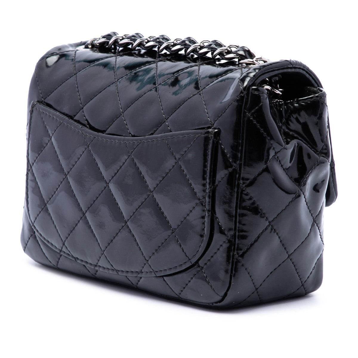 Chanel Mini Square Classic Patent Single Flap