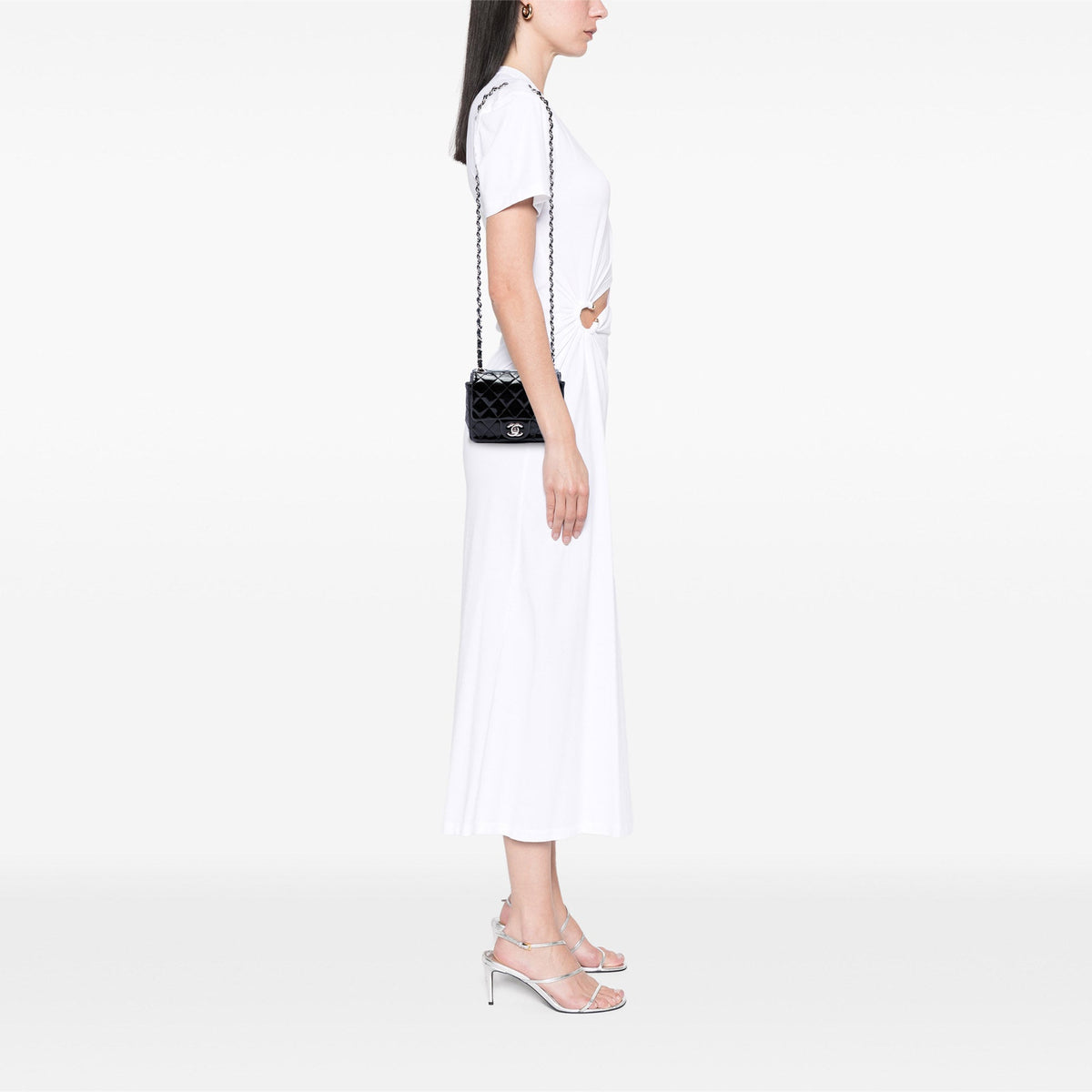 Chanel Mini Square Classic Patent Single Flap