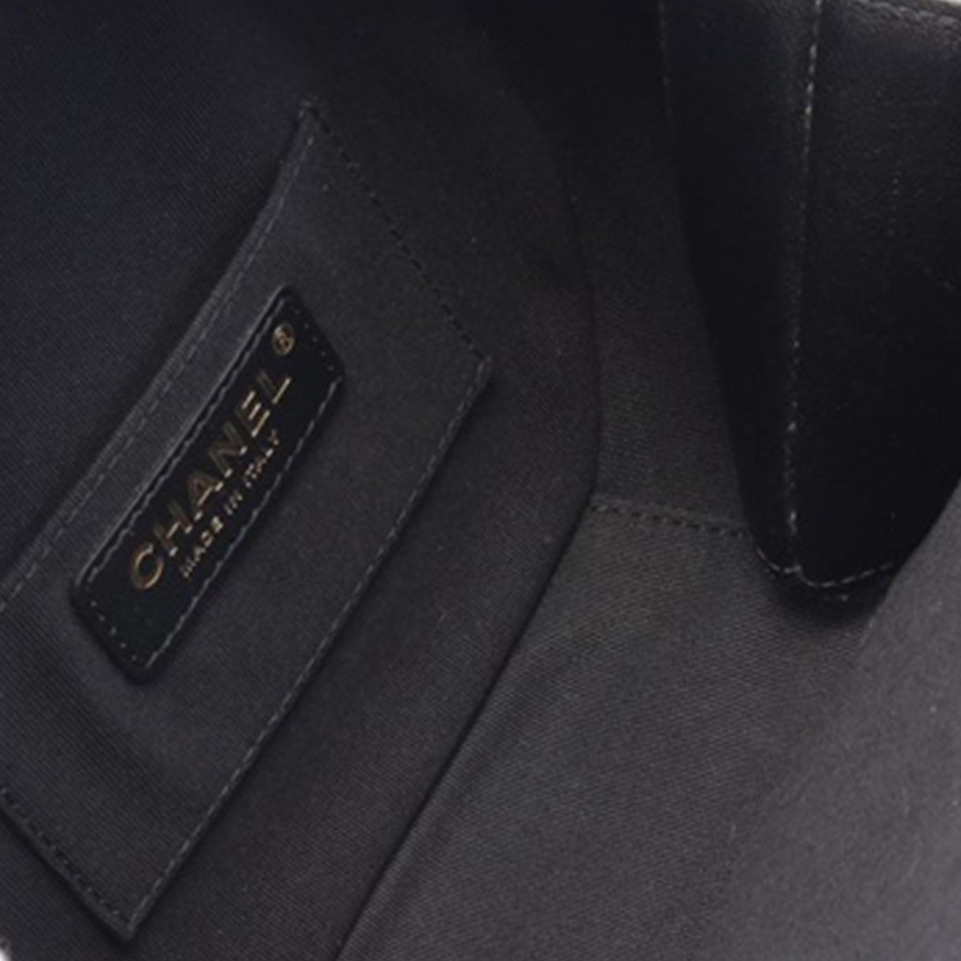 Chanel Quilted Lambskin Oval Logo Chain Top Handle Round Clutch on Chain