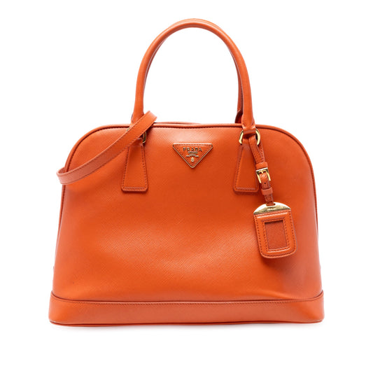 Prada Medium Saffiano Lux Open Promenade Satchel