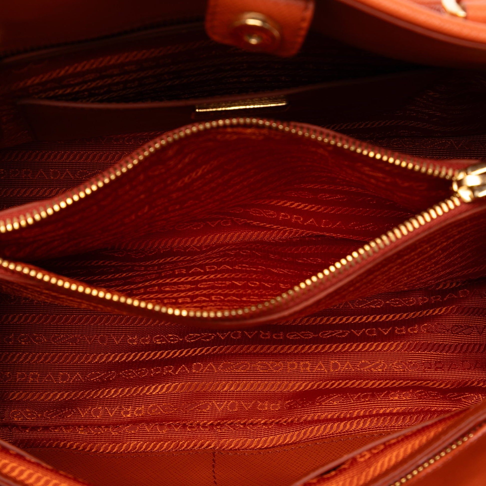 Prada Medium Saffiano Lux Open Promenade Satchel