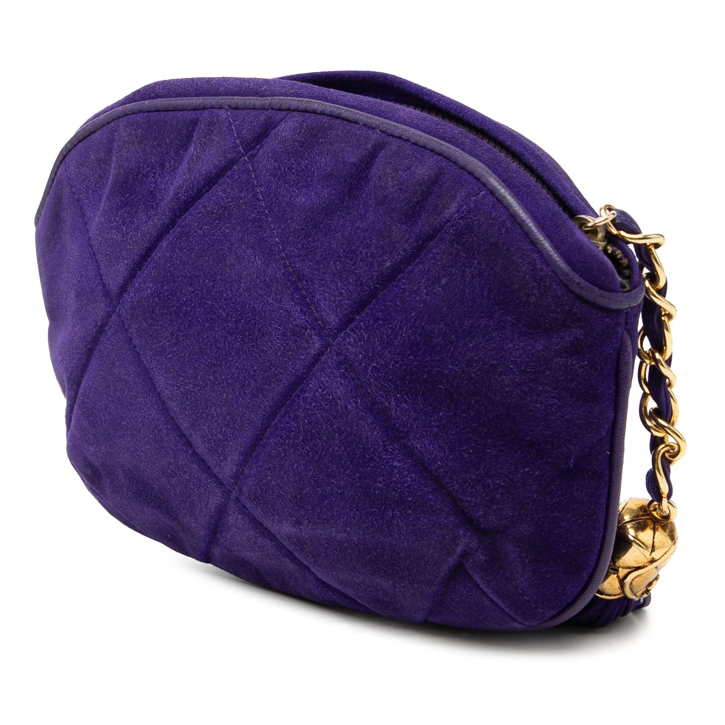 Chanel CC Suede Tassel Clutch