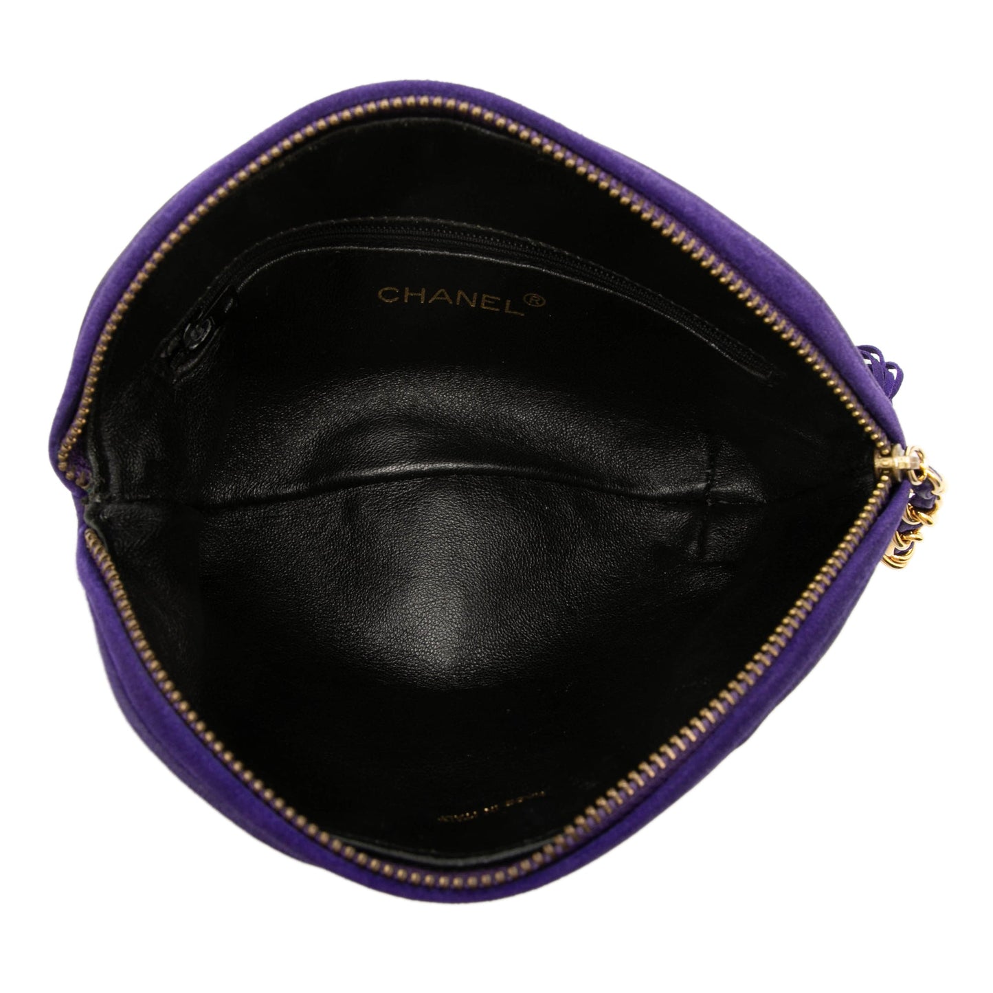 Chanel CC Suede Tassel Clutch
