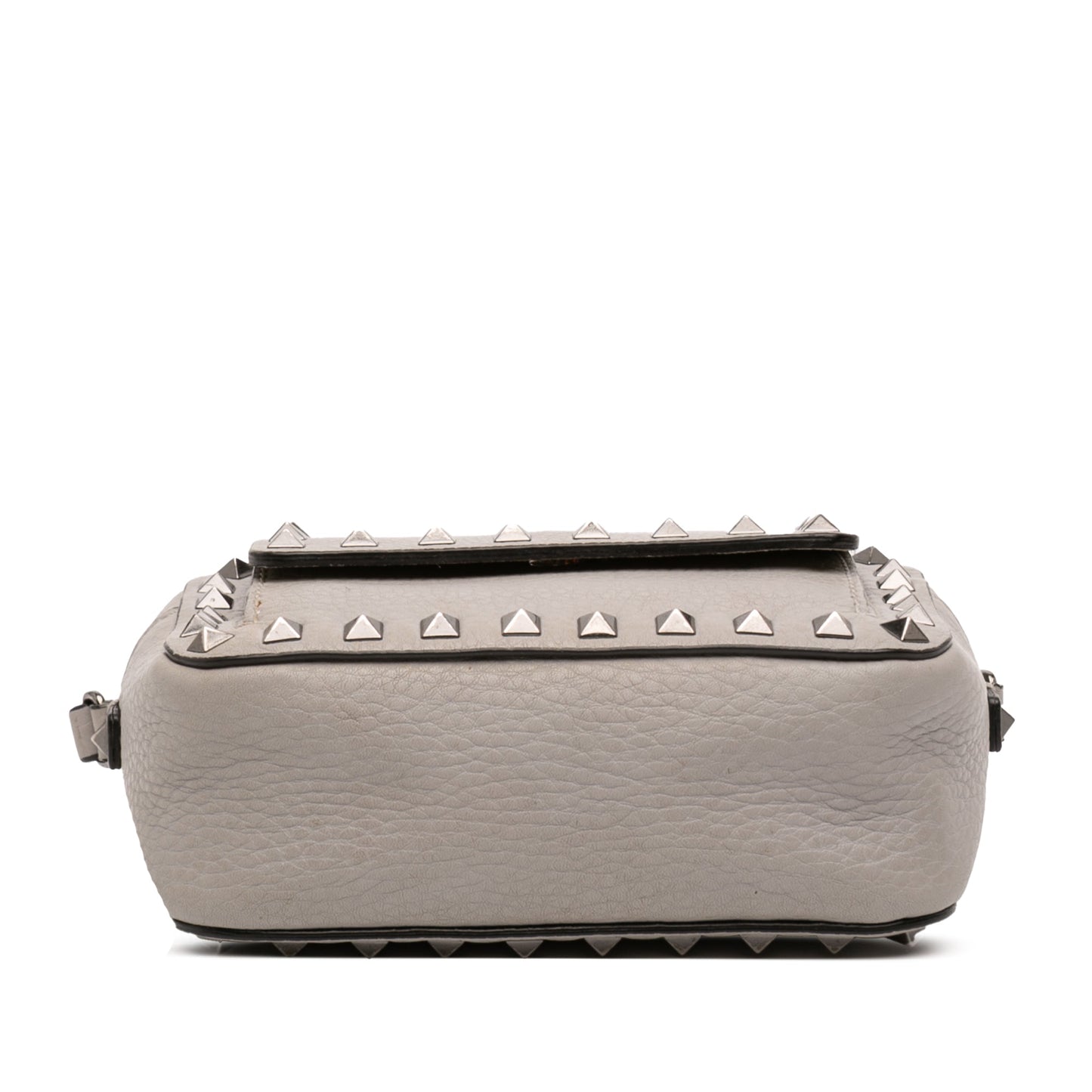 Valentino Pebbled Calfskin Rockstud Flap Pocket Camera Bag