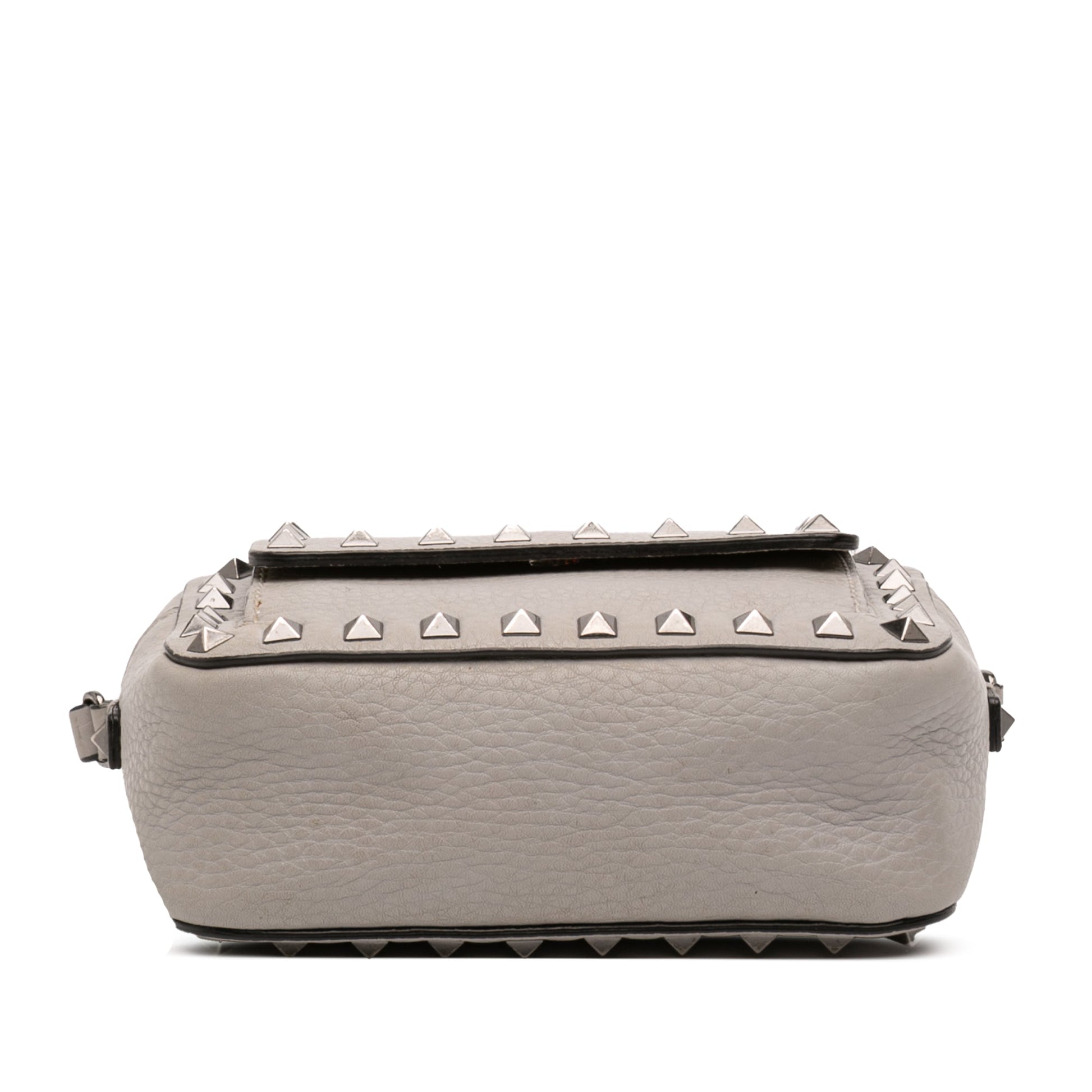 Valentino Pebbled Calfskin Rockstud Flap Pocket Camera Bag