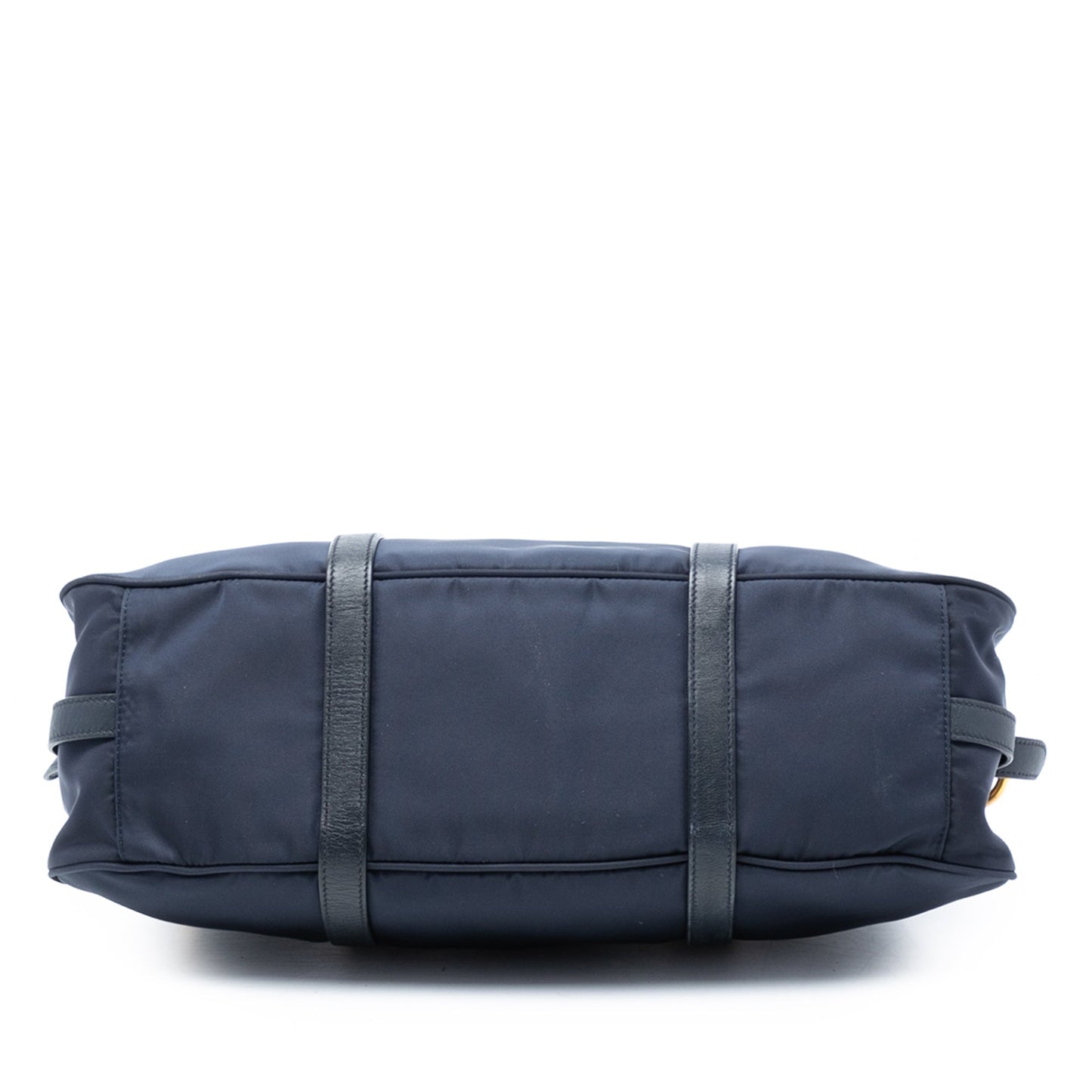 Prada Soft Calf Trimmed Tessuto Satchel