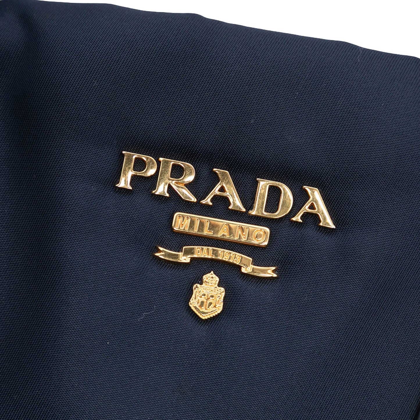 Prada Soft Calf Trimmed Tessuto Satchel