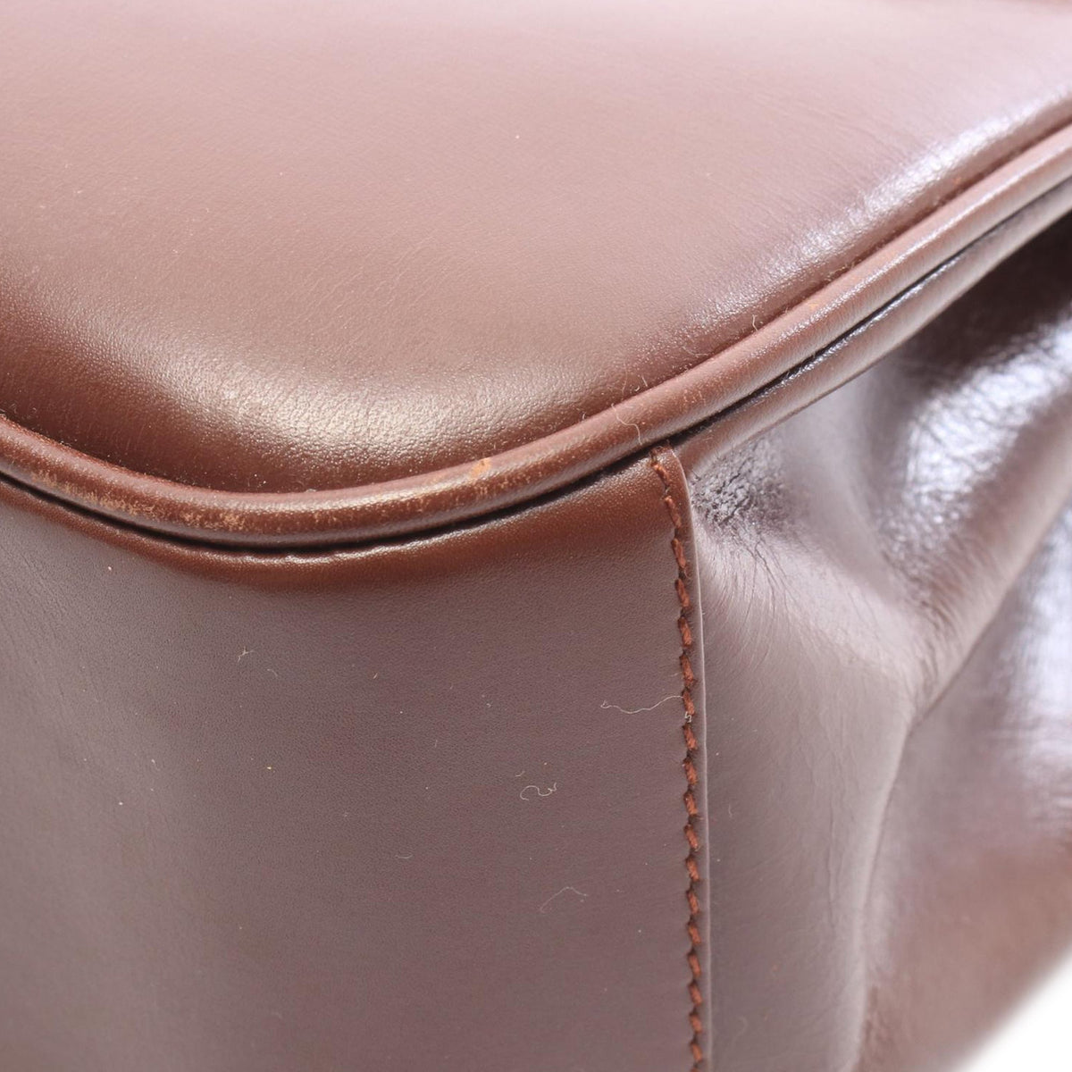 Gucci Calfskin Lady Lock Handbag — Brown