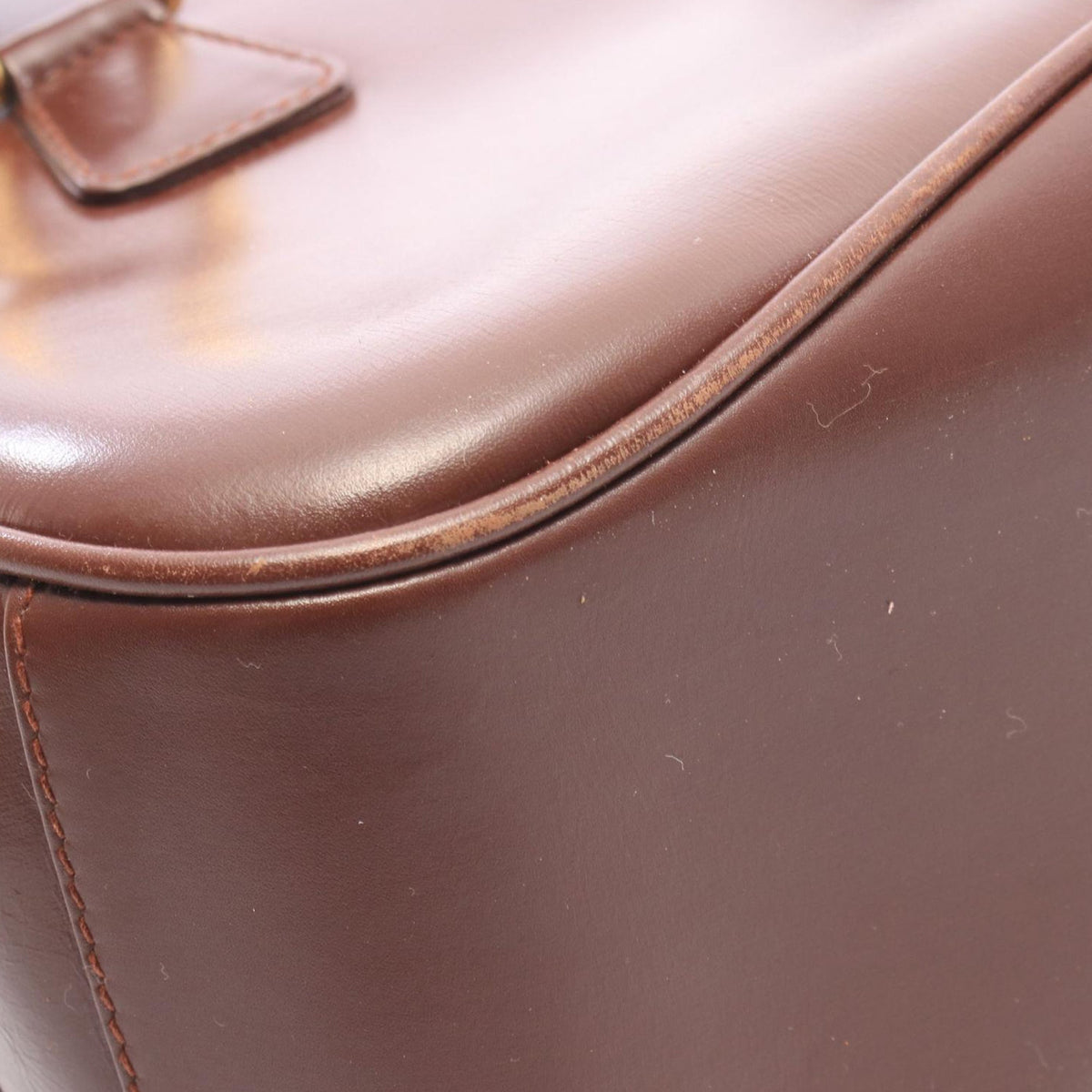 Gucci Calfskin Lady Lock Handbag — Brown