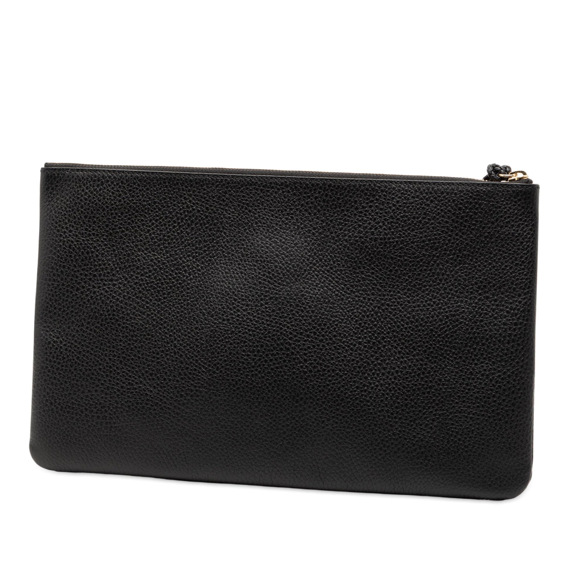 Gucci Calfskin Bamboo Tassel Clutch