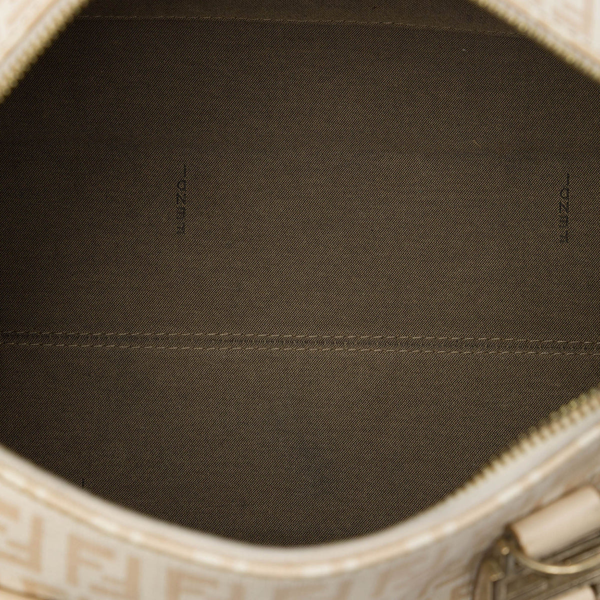 Fendi Zucchino Spalmati Forever Bauletto Boston Bag