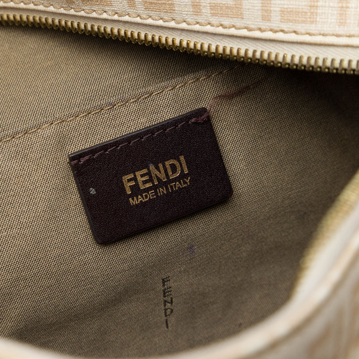 Fendi Zucchino Spalmati Forever Bauletto Boston Bag