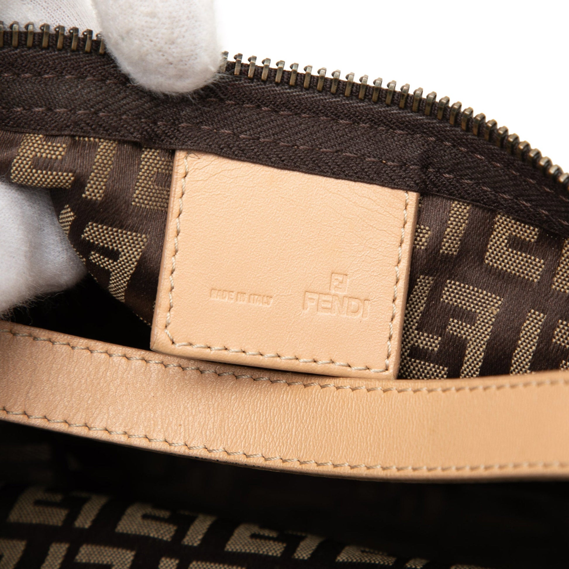 Fendi Zucchino Canvas Handbag
