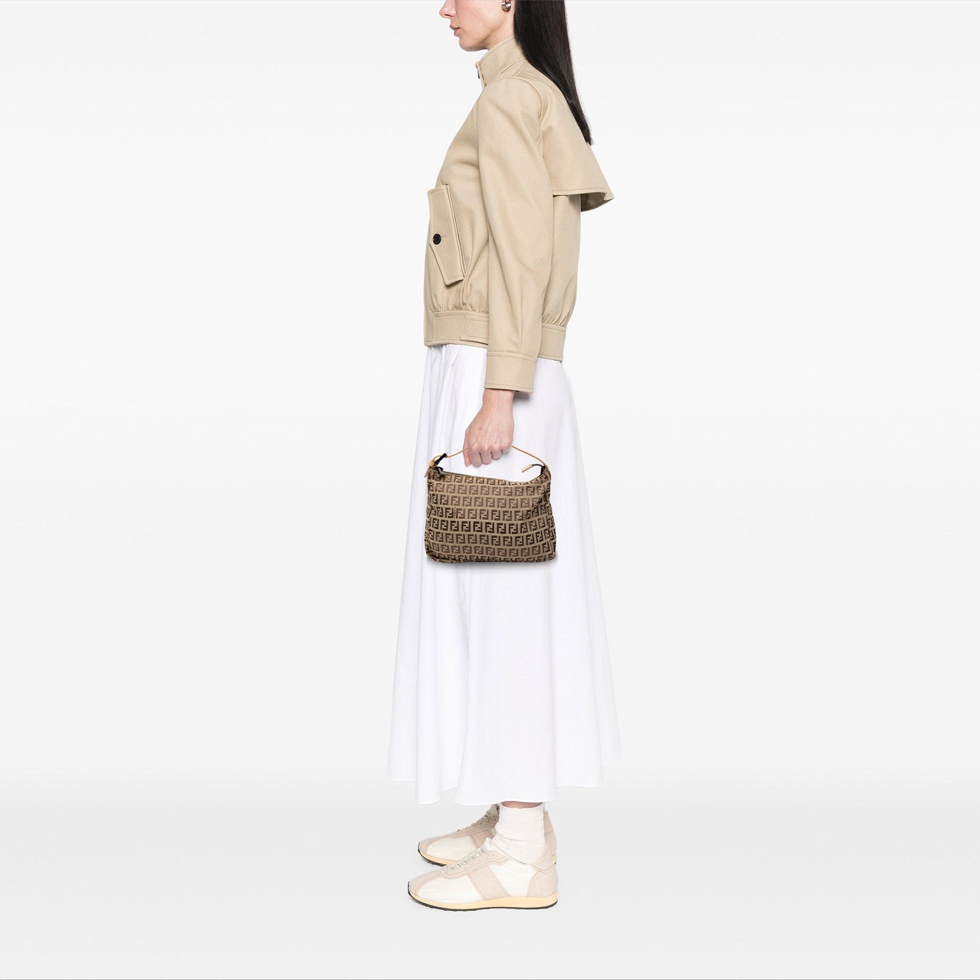 Fendi Zucchino Canvas Handbag