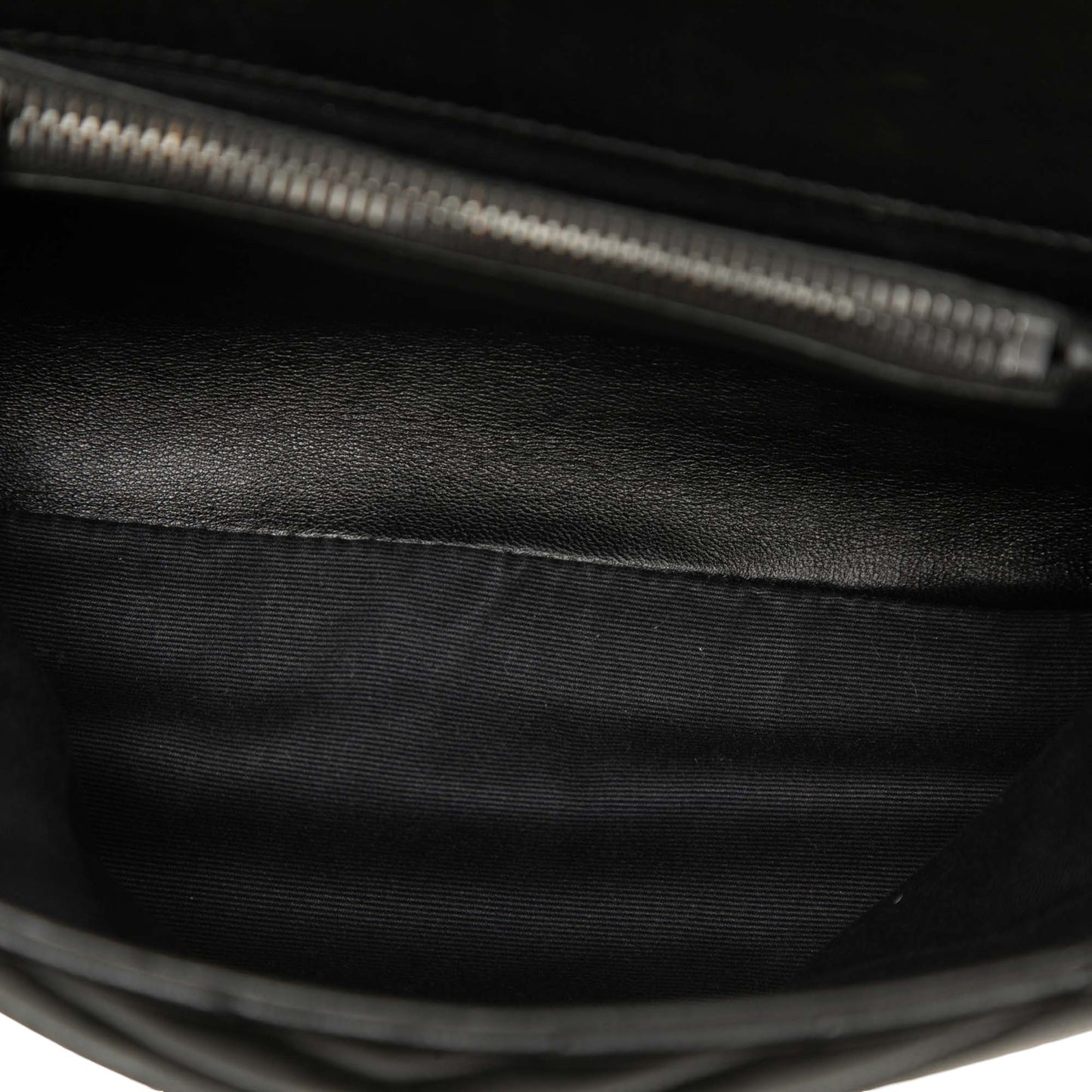 Saint Laurent Medium Chevron Sheepskin  Monogram Monochrome College Bag