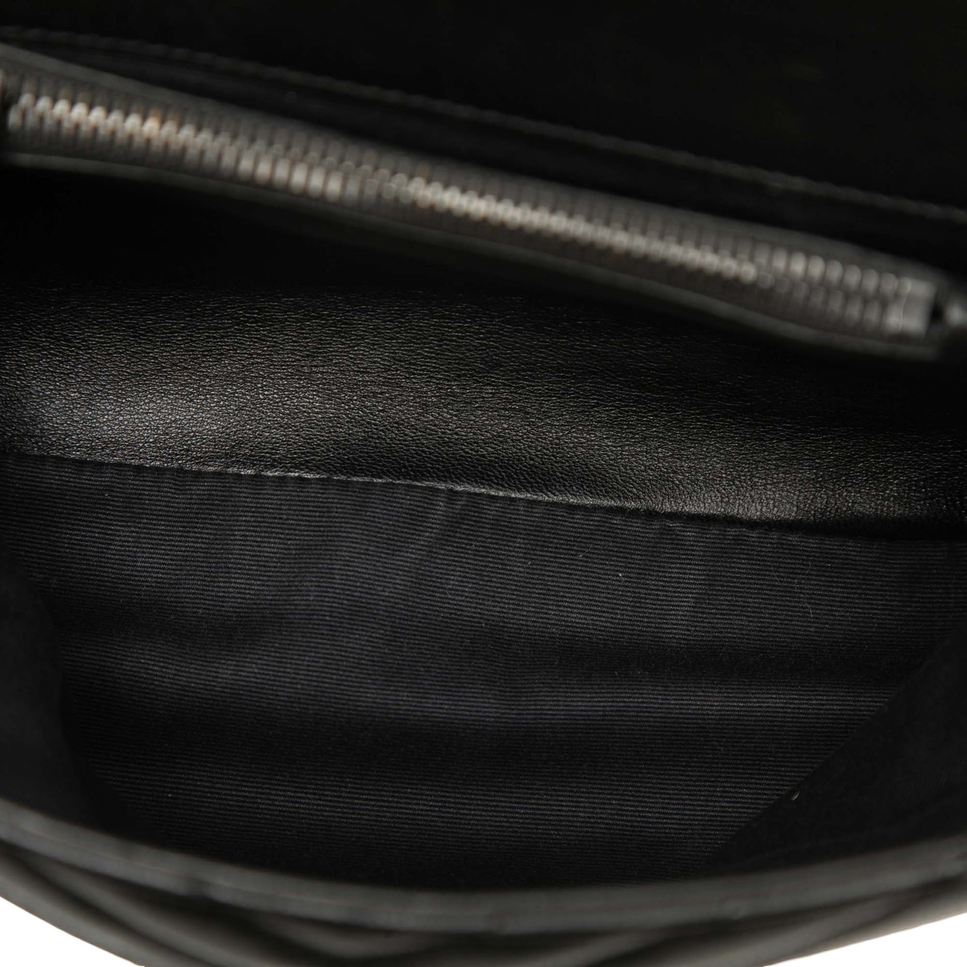 Saint Laurent Medium Chevron Sheepskin  Monogram Monochrome College Bag