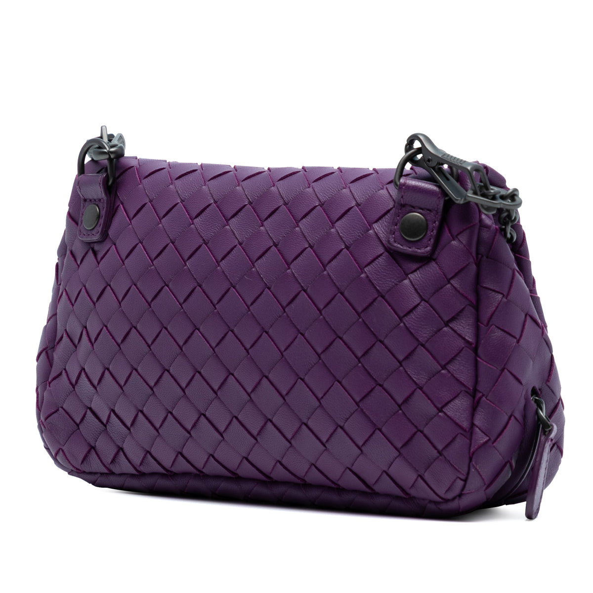 Bottega Veneta Mini Nappa Intrecciato Expandable Chain Flap Crossbody
