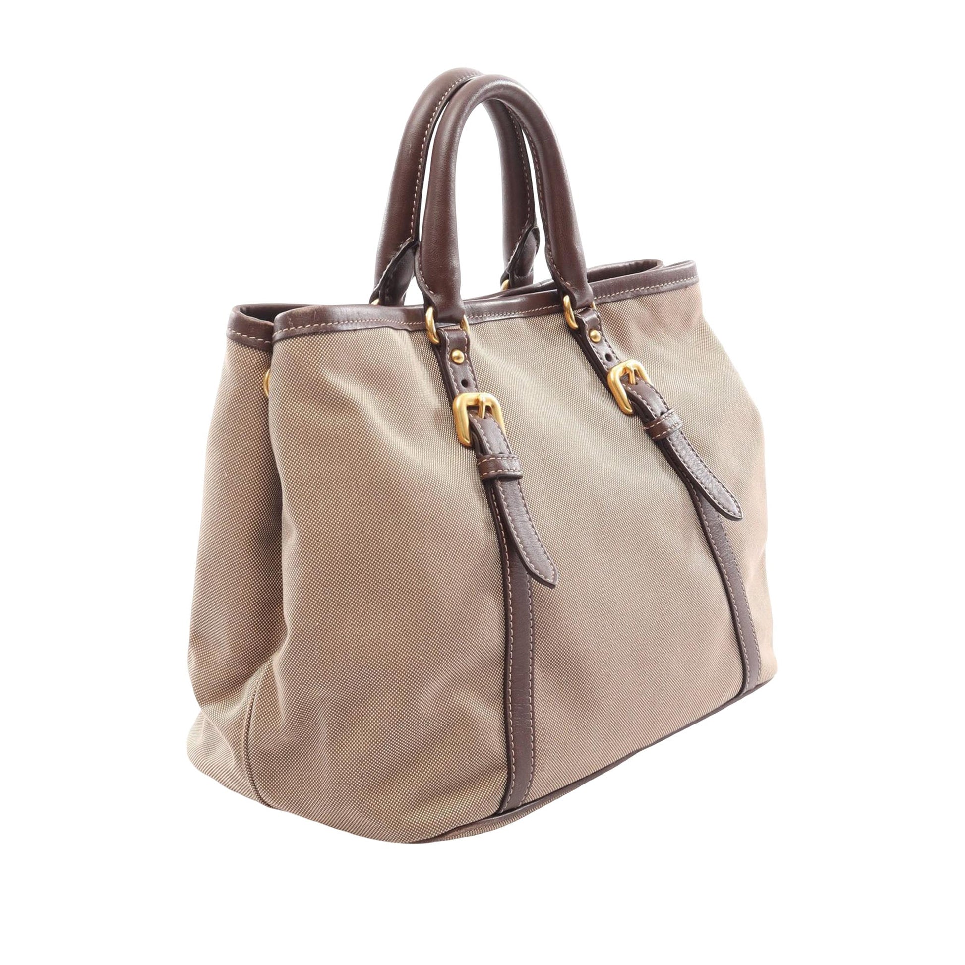 Prada Canvas Canapa Logo Bow Satchel