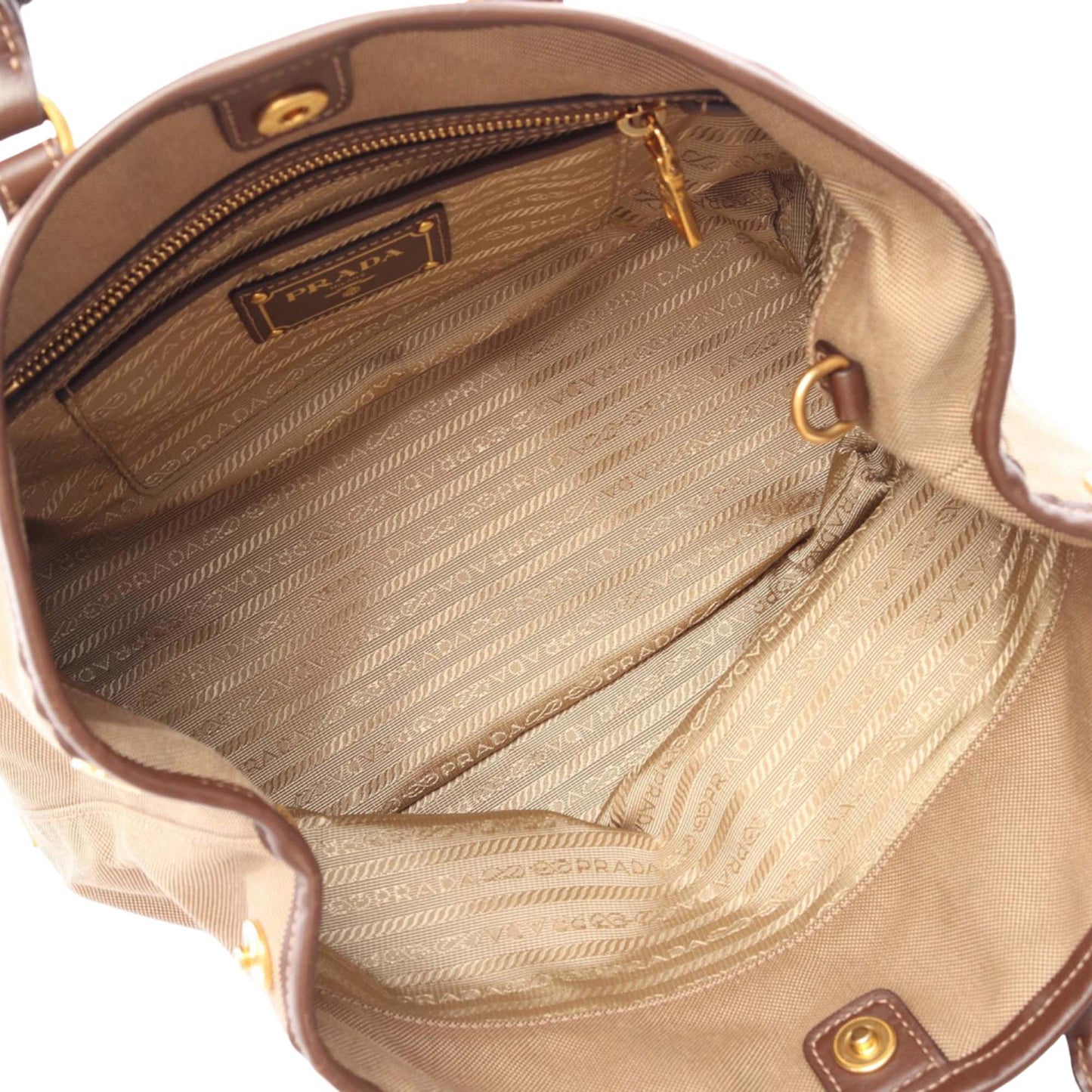 Prada Canvas Canapa Logo Bow Satchel